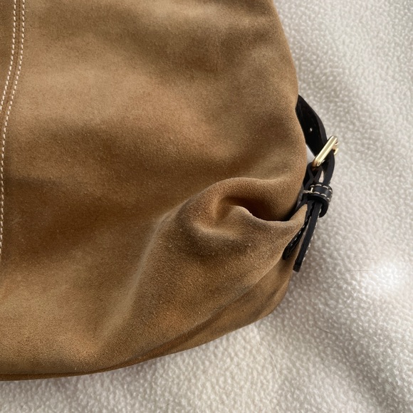 Vintage Dooney&Bourke tan suede handbag - Picture 8 of 14